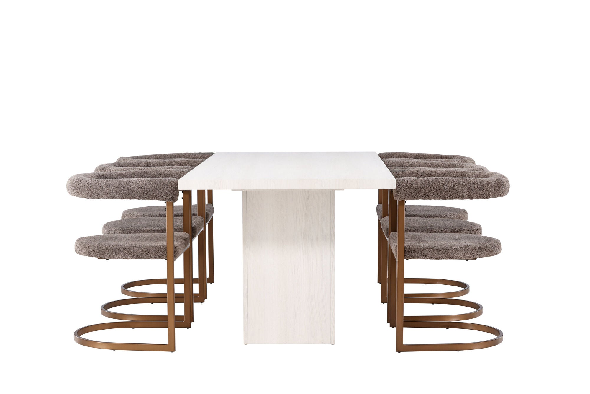 Venture Home Olga spisebord 200*75 - White Wash +Morning Spisebordsstol - Black / Black Boucle _6