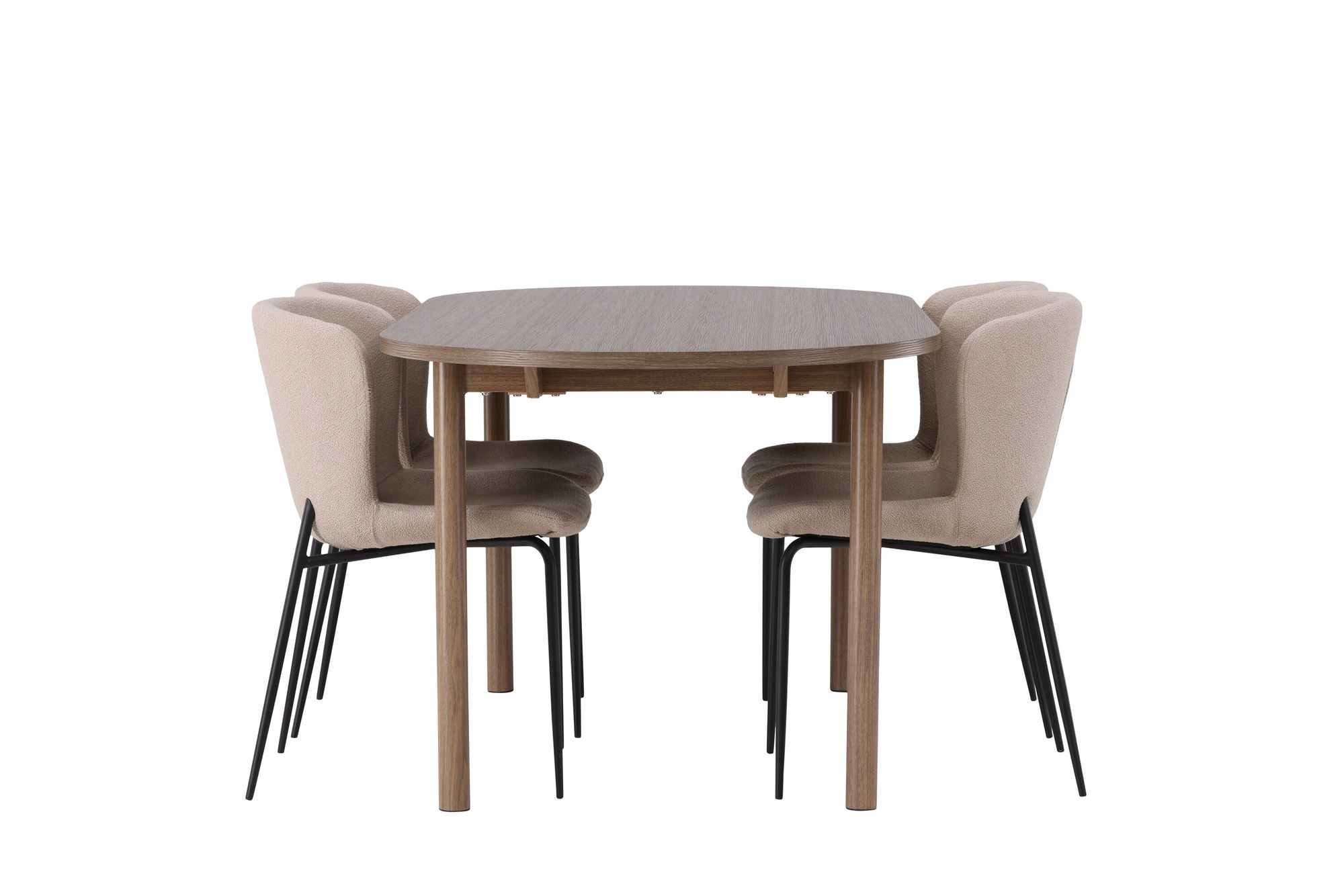 Venture Home Andy spisebord 180*75 - Natural / Natural MDF +Modesto Spisebordsstol - Beige / Beige Boucle _4