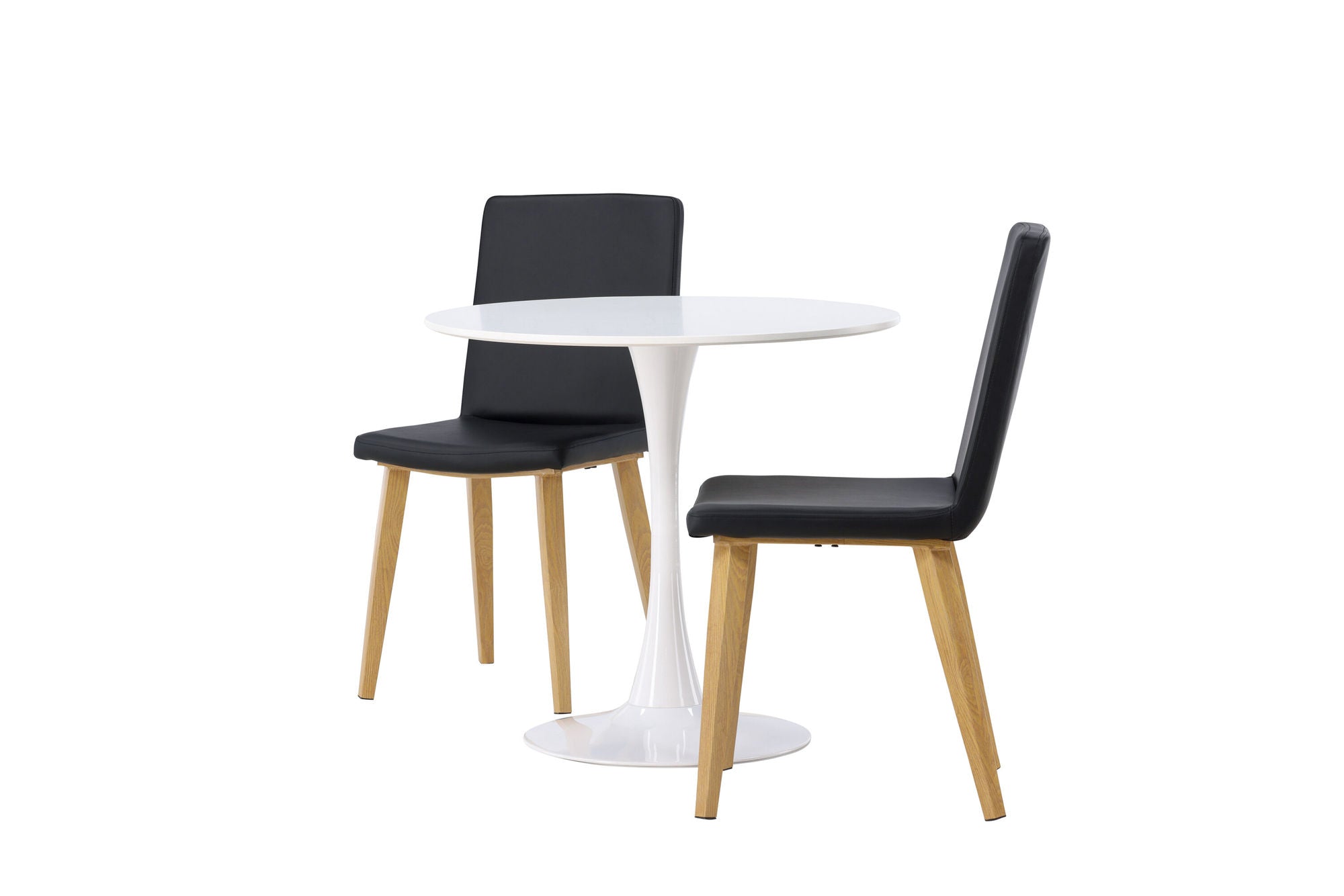 Venture Home Hamden spisebord - White MDF +Today Spisebordsstol - Nature / Black PU _2
