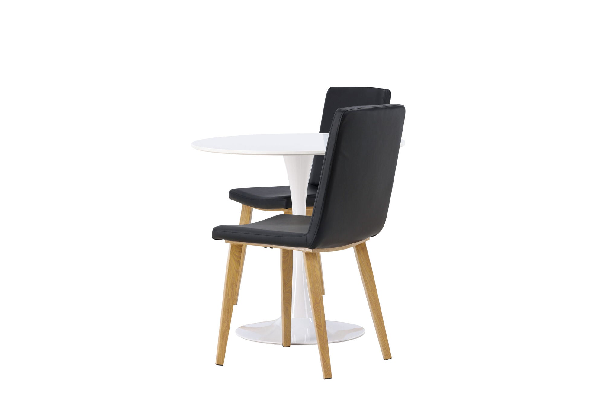 Venture Home Hamden spisebord - White MDF +Today Spisebordsstol - Nature / Black PU _2