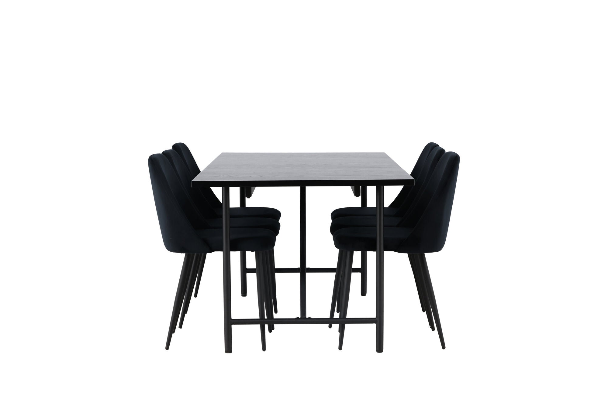 Venture Home Astrid spisebord 200*75 - Matte black / Matte black MDF with veneer +Night Spisebordsstol - Black / Black Velvet _6