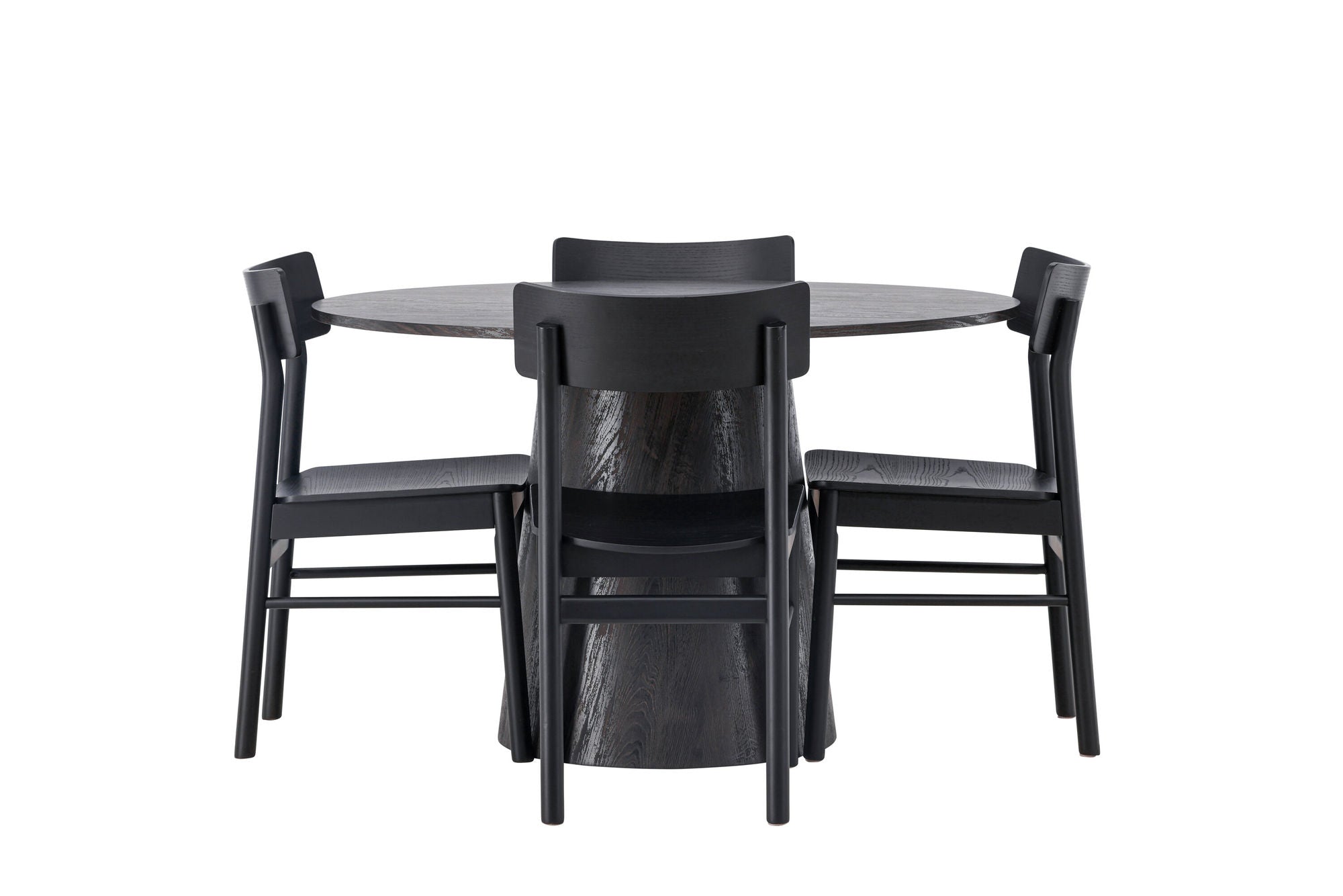 Venture Home Lanzo spisebord φ120 - Mocca/Mocca +Montros Spisebordsstol - Natural / Natural Rubberwood _4