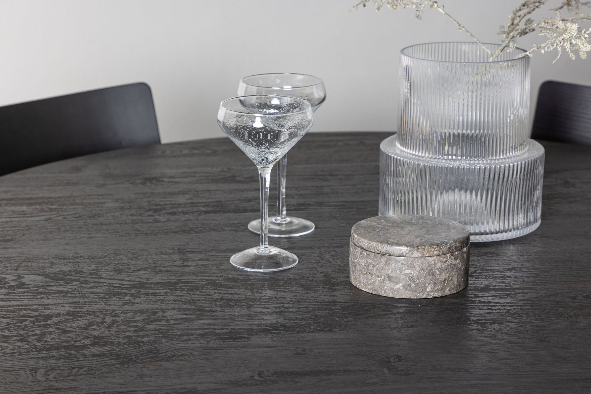 Venture Home Lanzo spisebord φ120 - Mocca/Mocca +Montros Spisebordsstol - Natural / Natural Rubberwood _4