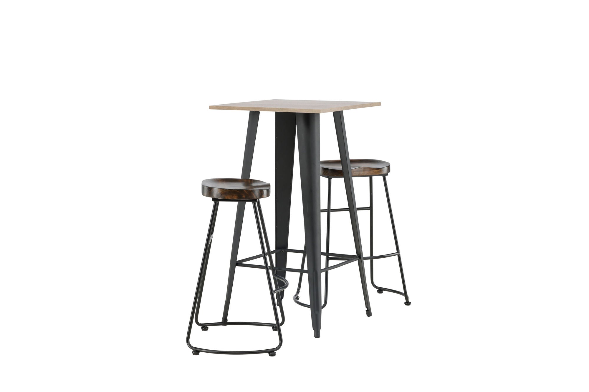 Venture Home Tempe Bar bord - Black / Nature MDF +Ozark Bar stol - Zinklook / Dark Walnut Wood _2