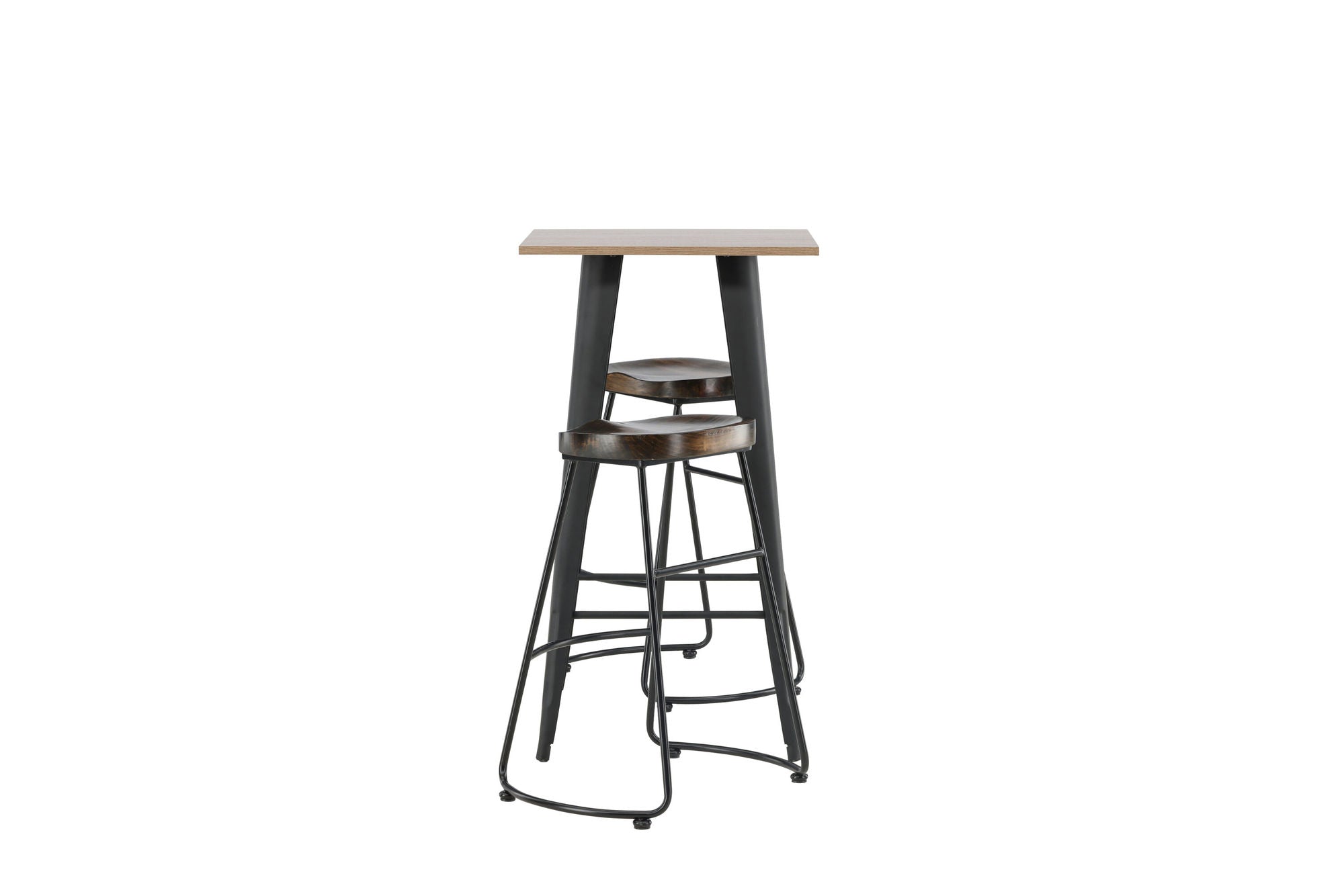Venture Home Tempe Bar bord - Black / Nature MDF +Ozark Bar stol - Zinklook / Dark Walnut Wood _2