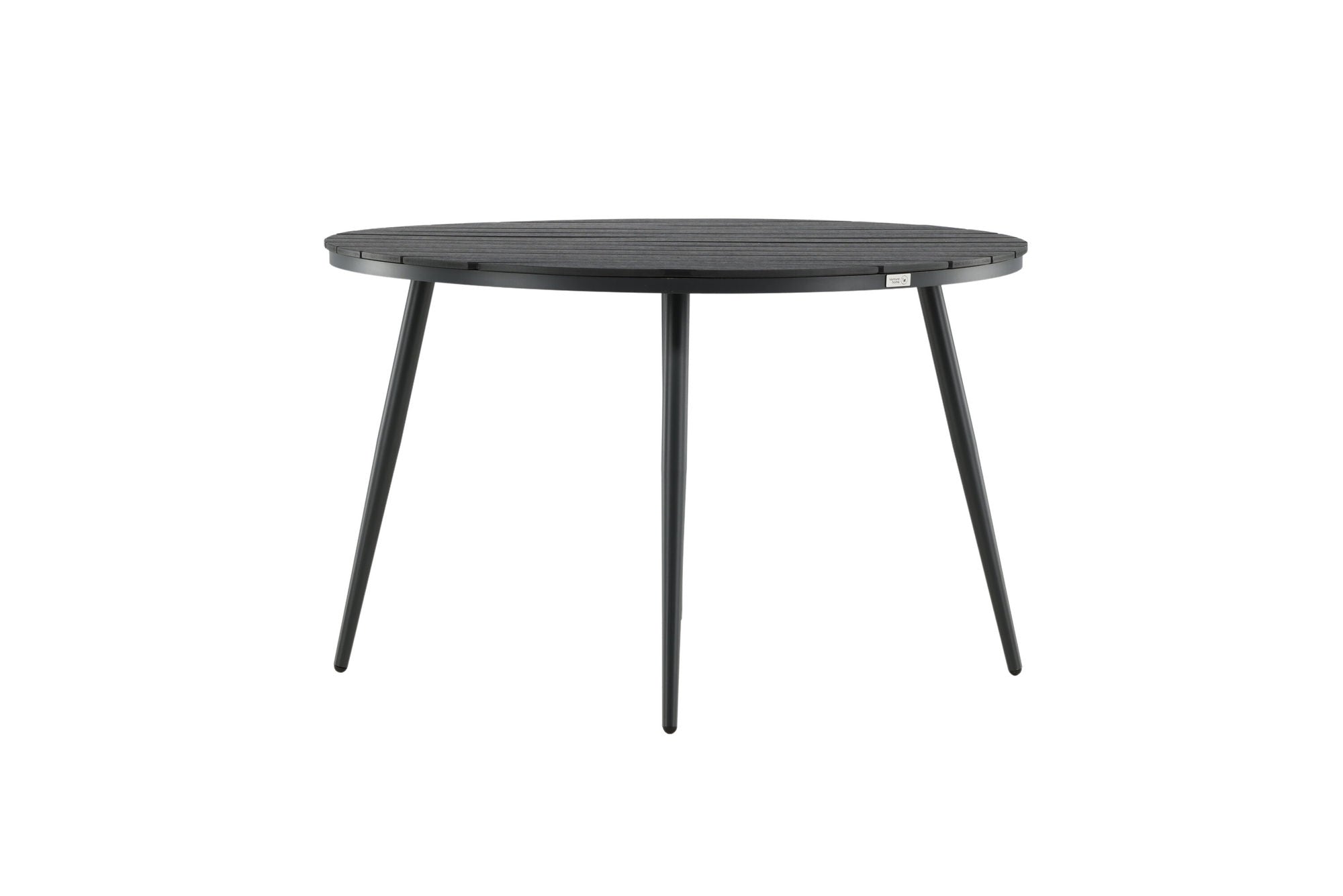 Venture Home Break - spisebord rund- Black / Black - Alu / Aintwood - 120ø