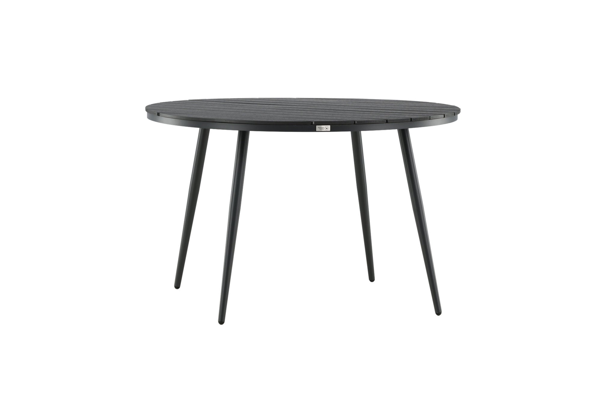 Venture Home Break - spisebord rund- Black / Black - Alu / Aintwood - 120ø