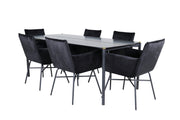 Venture Home Pelle spisebord - Black / black Black+Petra stol - Black / Black Velvet_6
