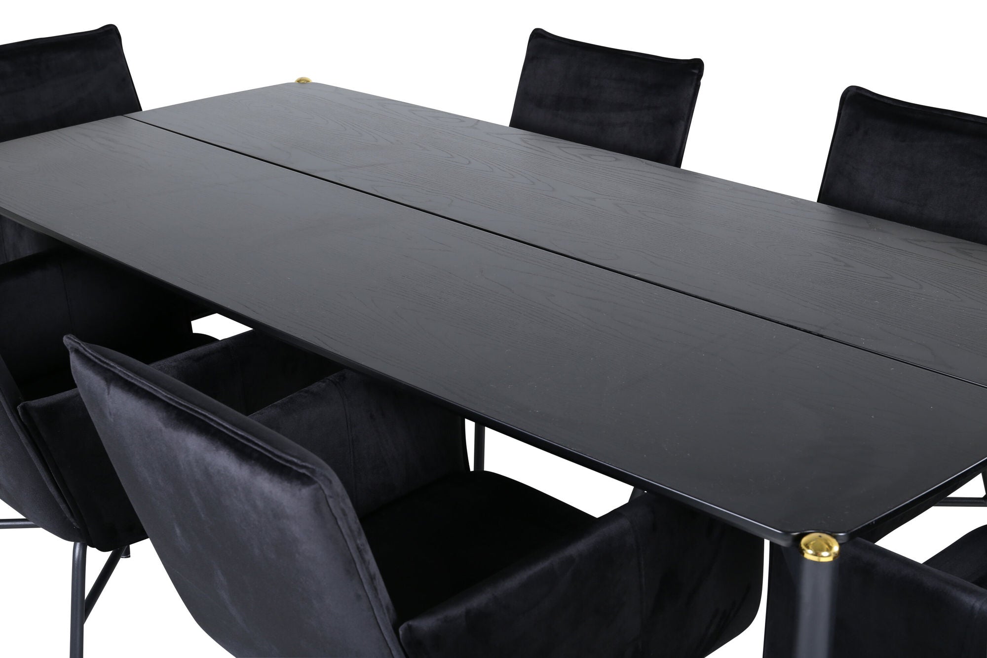 Venture Home Pelle spisebord - Black / black Black+Petra stol - Black / Black Velvet_6