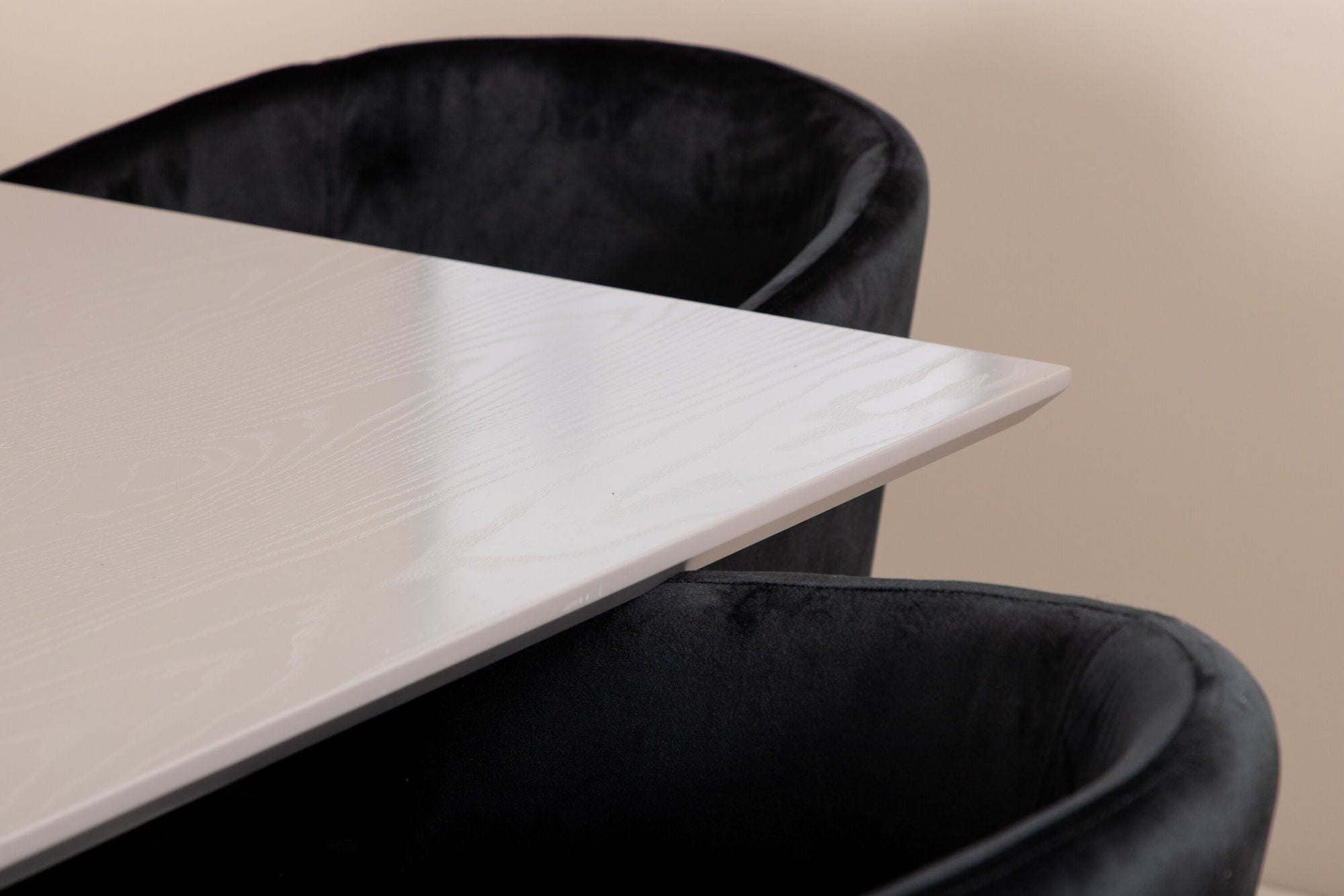 Venture Home Piazza spisebord , Black Grey Veneer+Berit stol , Black Black Velvet_6