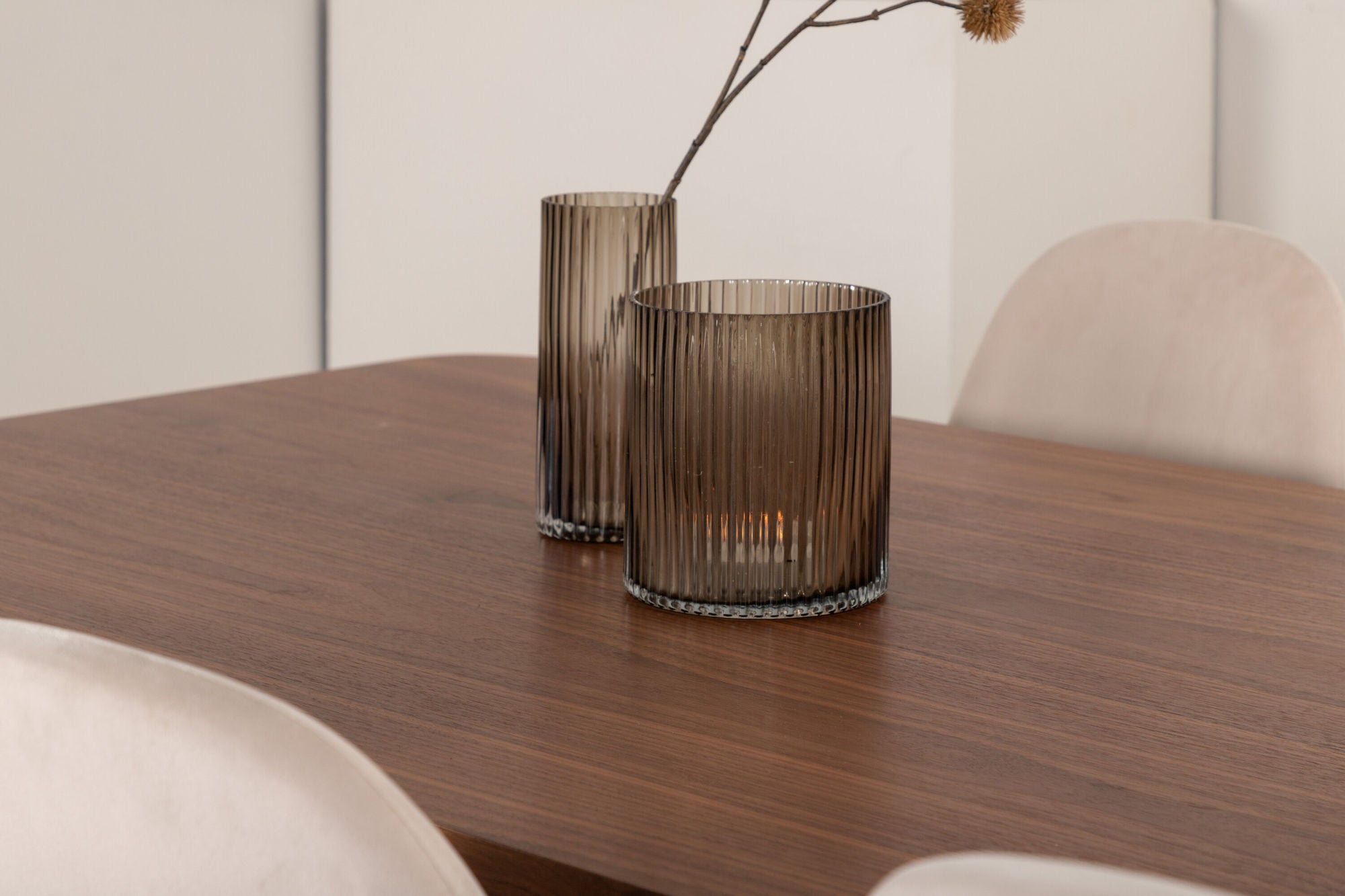Venture Home Uno spisebord - Black / Walnut Veneer+Polar Spisebordsstol- Black legs / Beige Velvet (ersätter 19902-880)_6