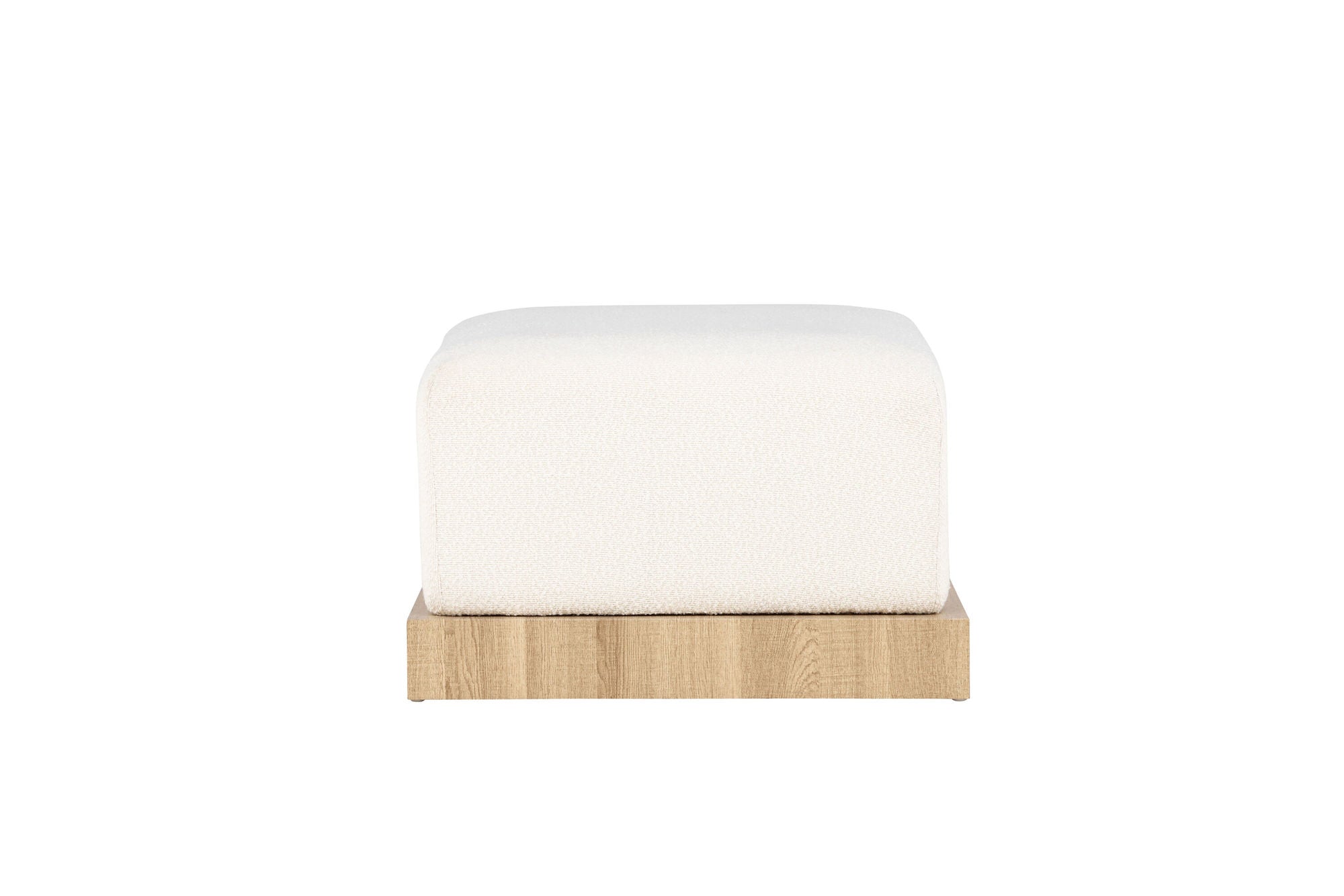 Venture Home Ivy Ottoman - Woodlook /  White boucle