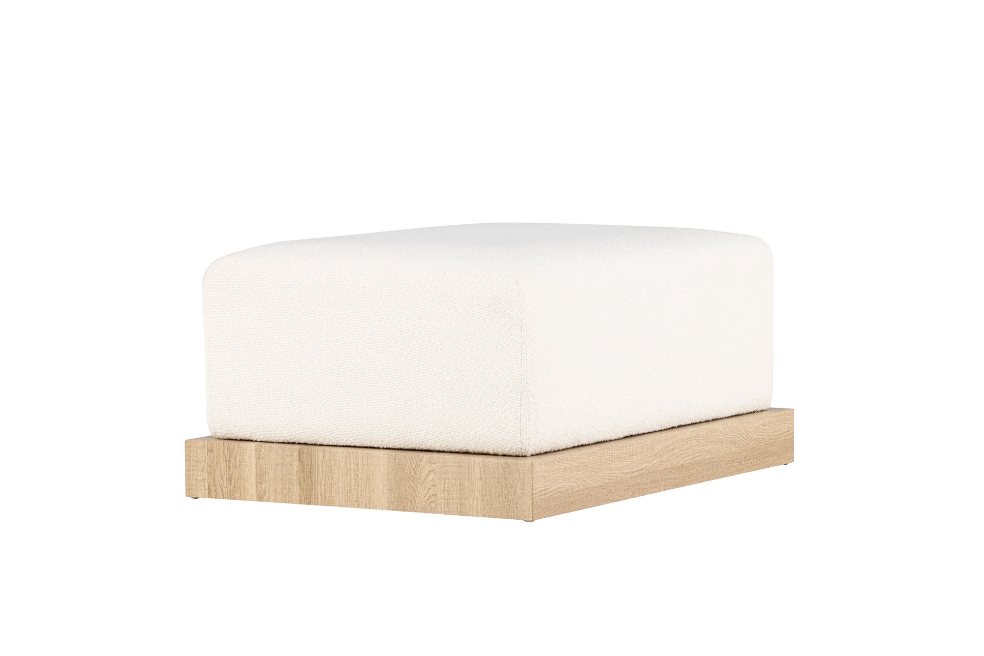 Venture Home Ivy Ottoman - Woodlook /  White boucle