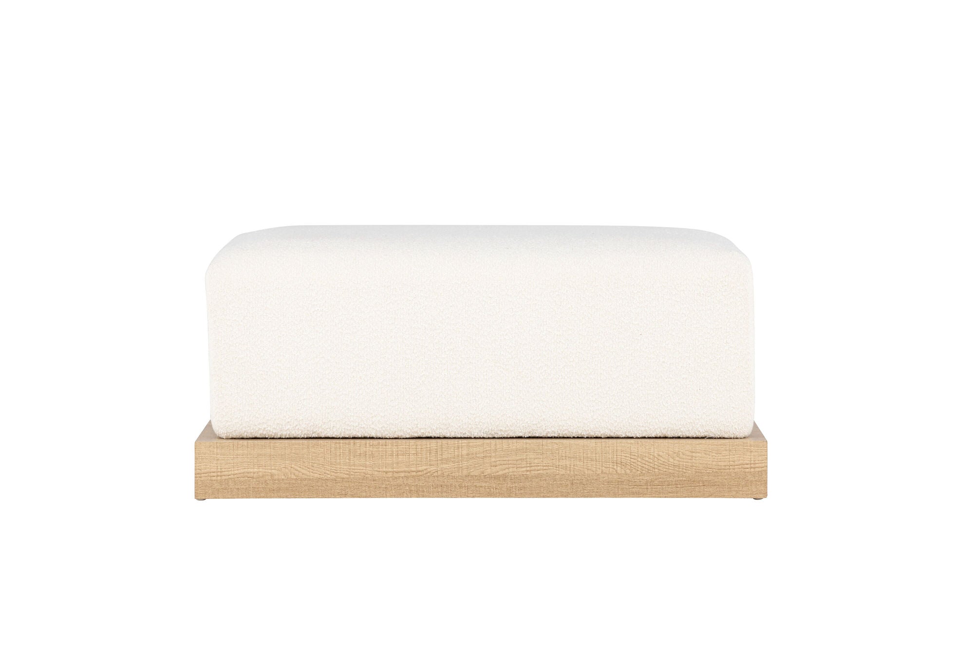 Venture Home Ivy Ottoman - Woodlook /  White boucle