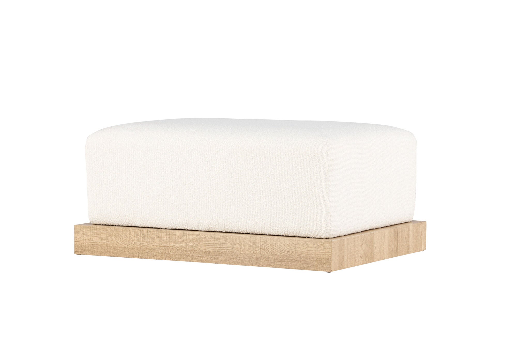 Venture Home Ivy Ottoman - Woodlook /  White boucle
