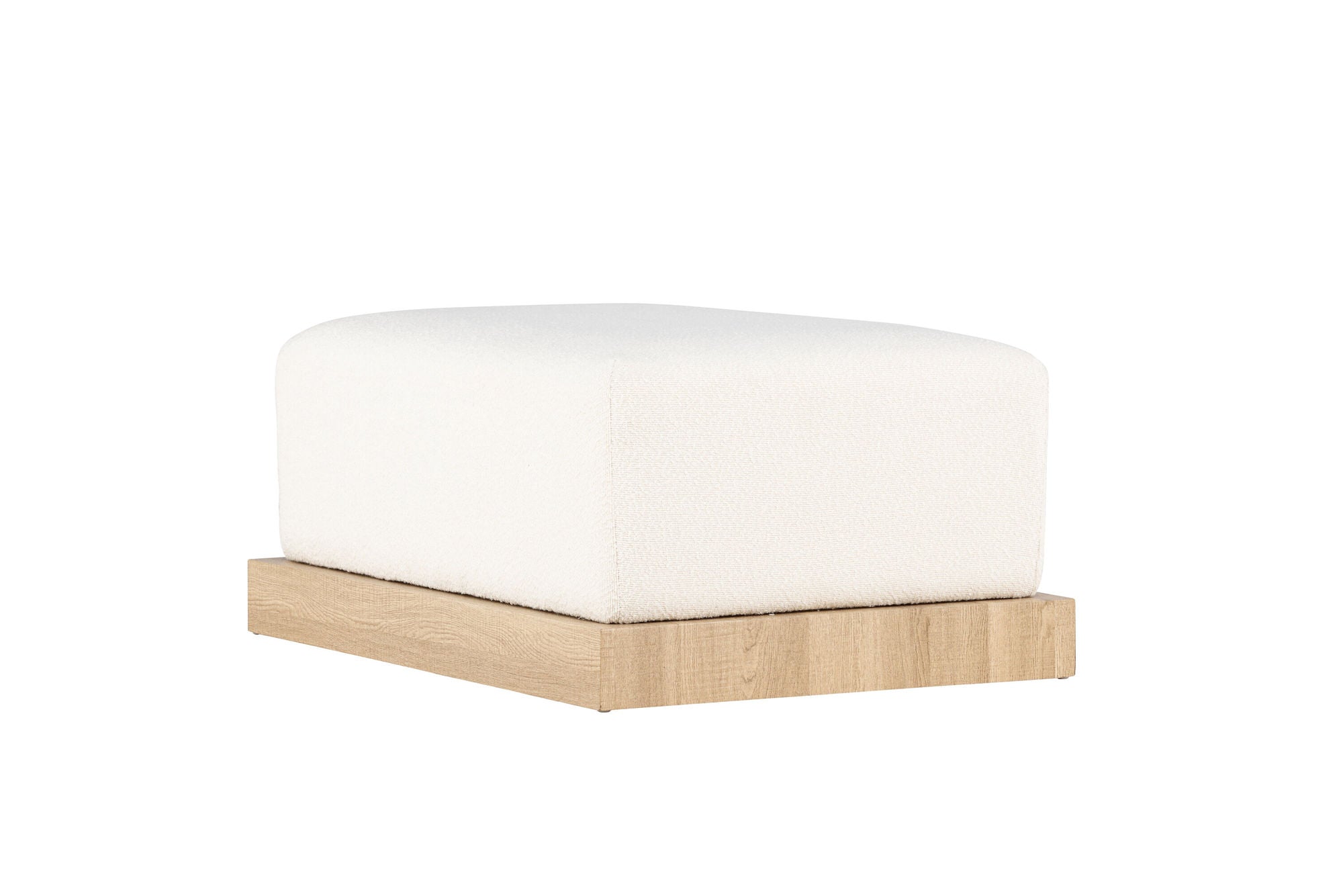 Venture Home Ivy Ottoman - Woodlook /  White boucle