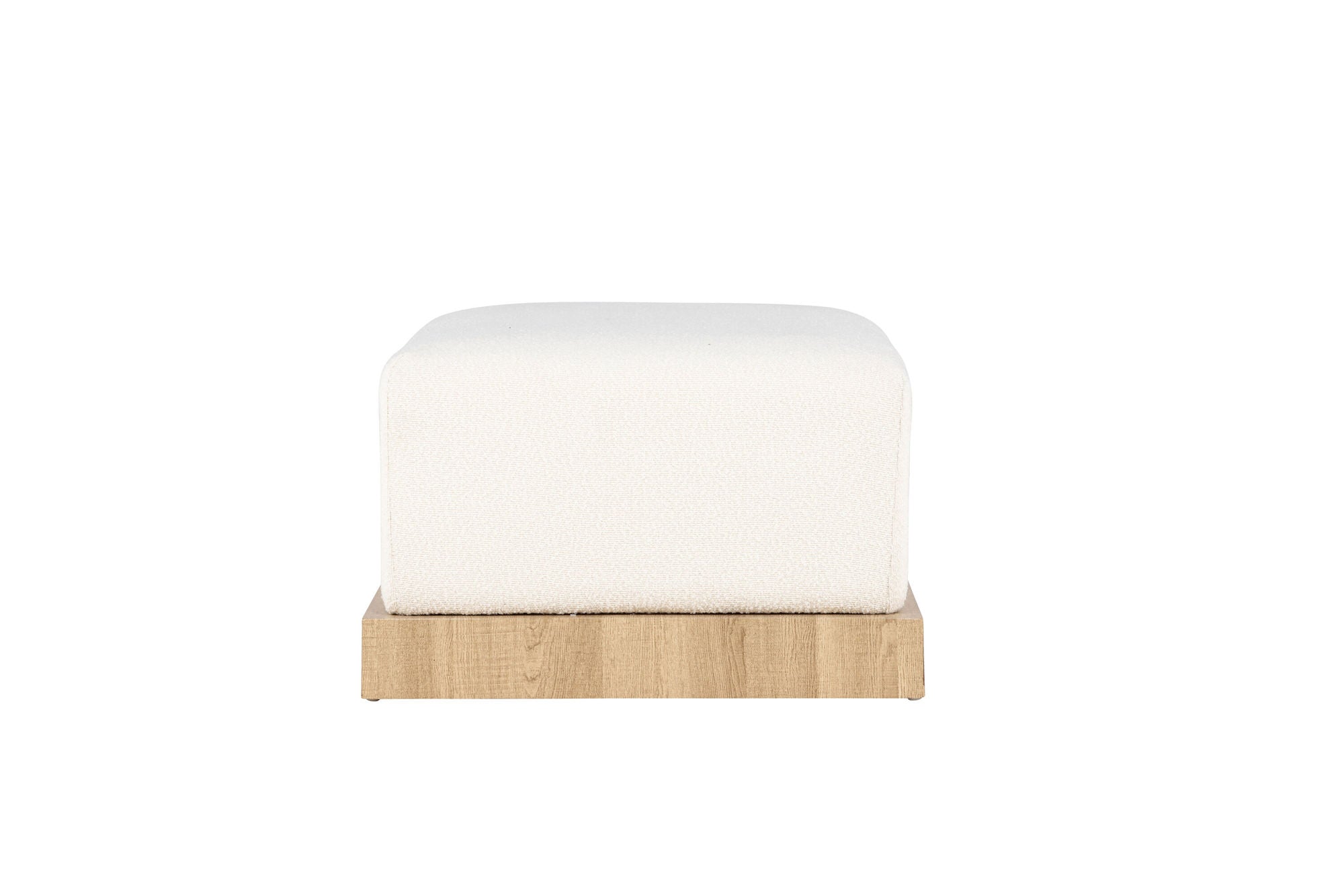 Venture Home Ivy Ottoman - Woodlook /  White boucle