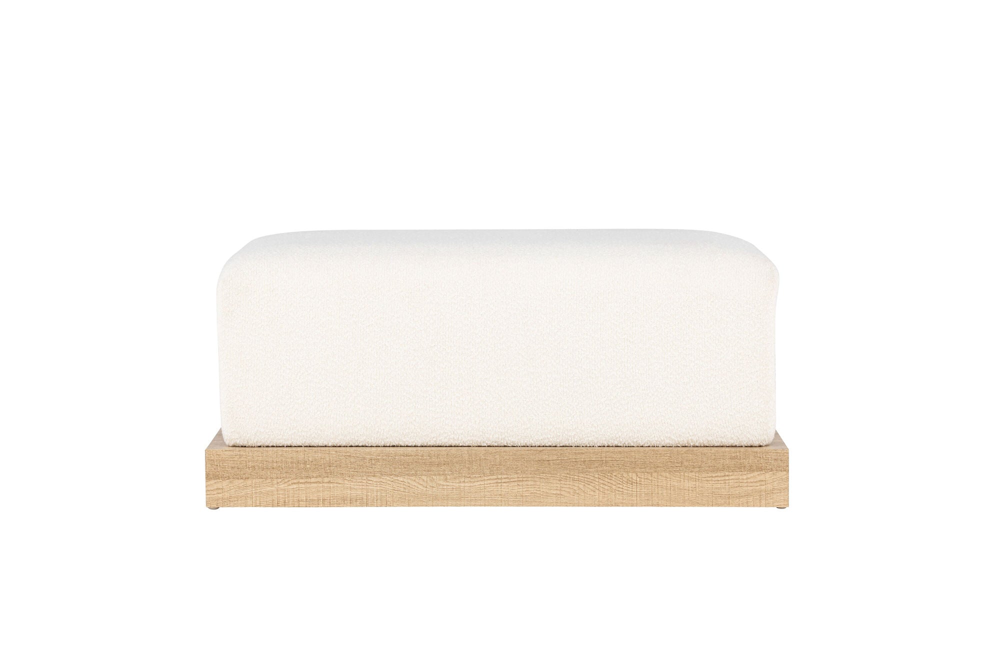 Venture Home Ivy Ottoman - Woodlook /  White boucle