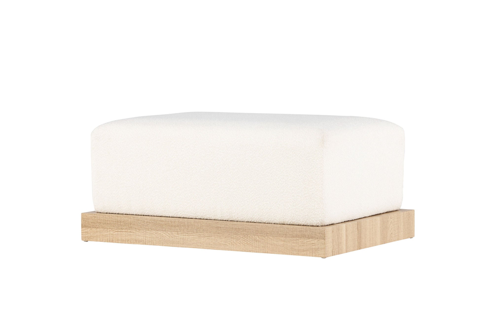 Venture Home Ivy Ottoman - Woodlook /  White boucle