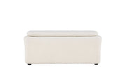 Venture Home Laurel  Ottoman - White boucle  /