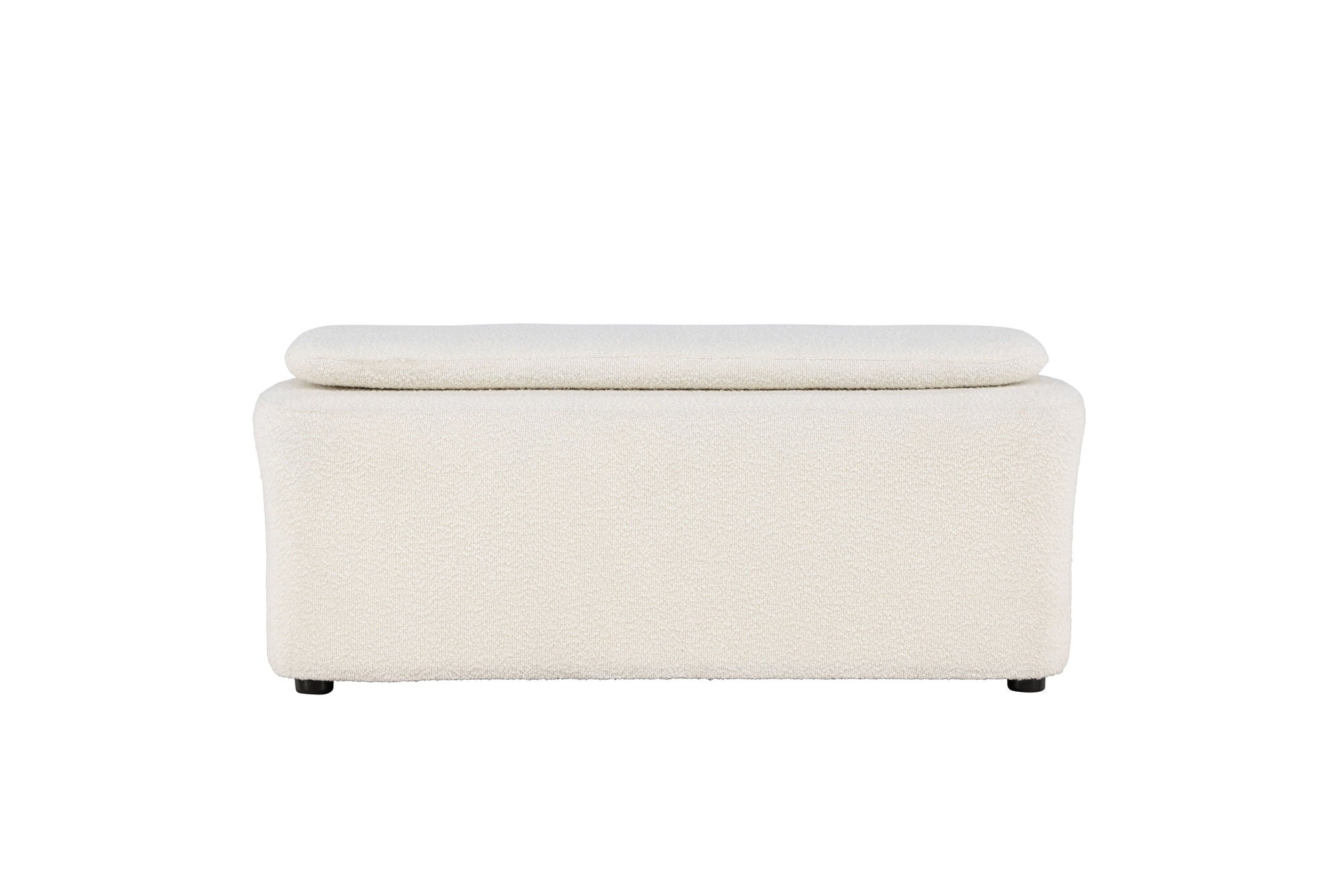 Venture Home Laurel  Ottoman - White boucle  /