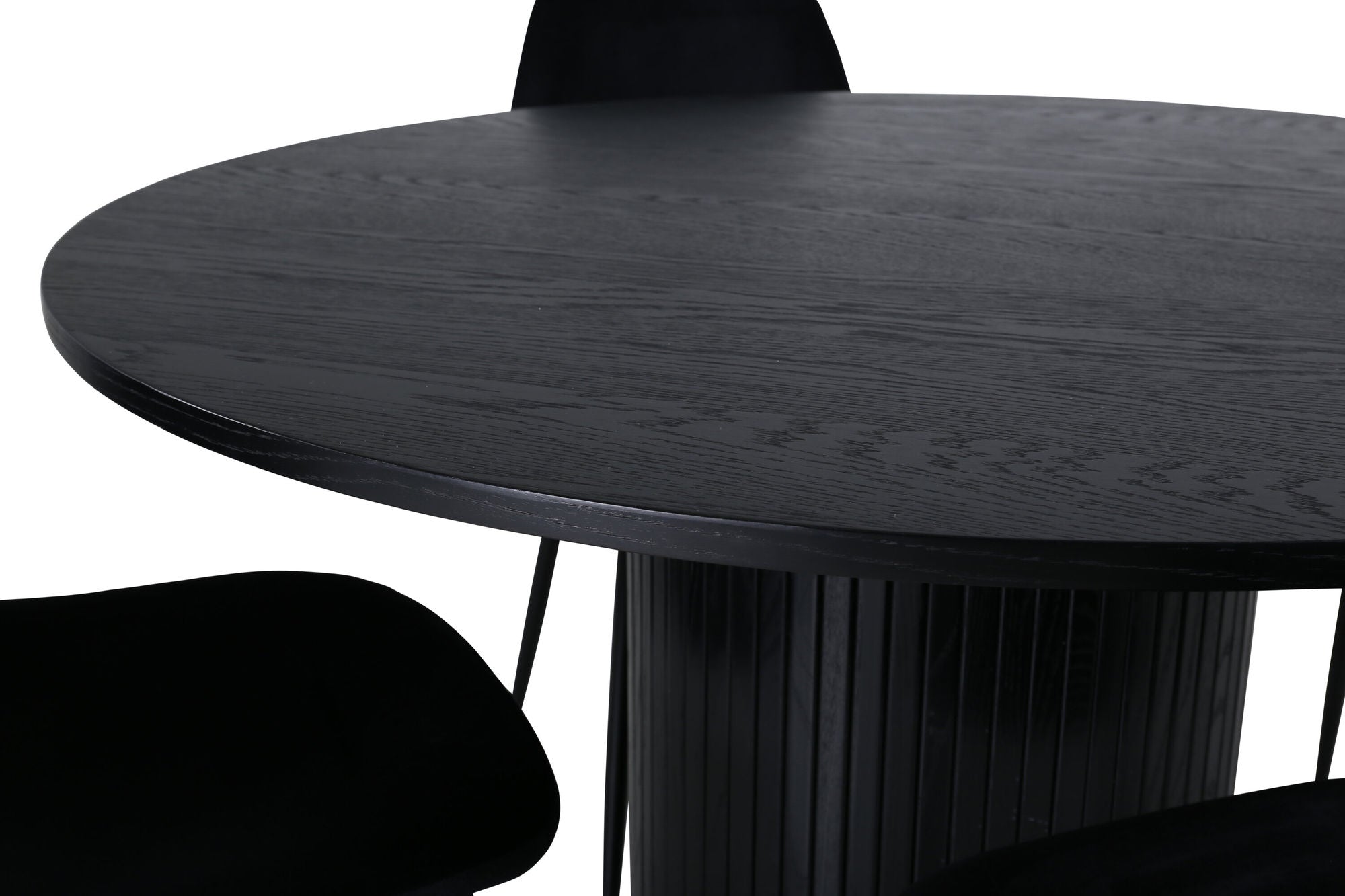 Venture Home Bianca rund spisebord , Black Black Veneer+Polar Spisebordsstol , Black legs Black Velvet (ers√§tter 19902,888)_4