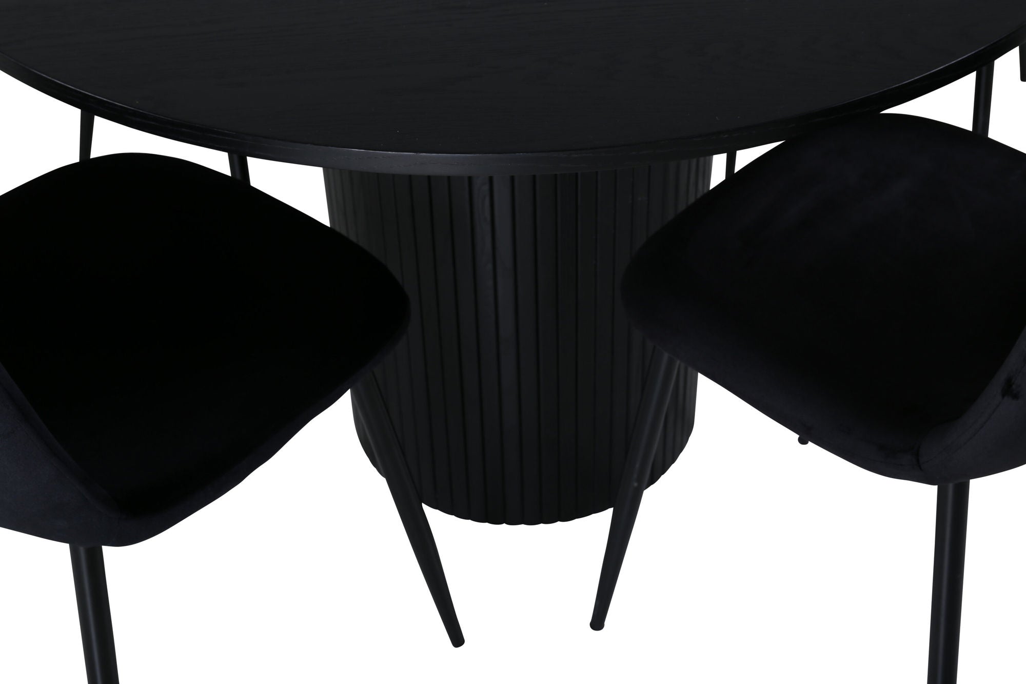 Venture Home Bianca rund spisebord , Black Black Veneer+Polar Spisebordsstol , Black legs Black Velvet (ers√§tter 19902,888)_4
