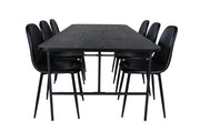 Venture Home Uno spisebord , Black Black Veneer+Polar Spisebordsstol , Black Black_6