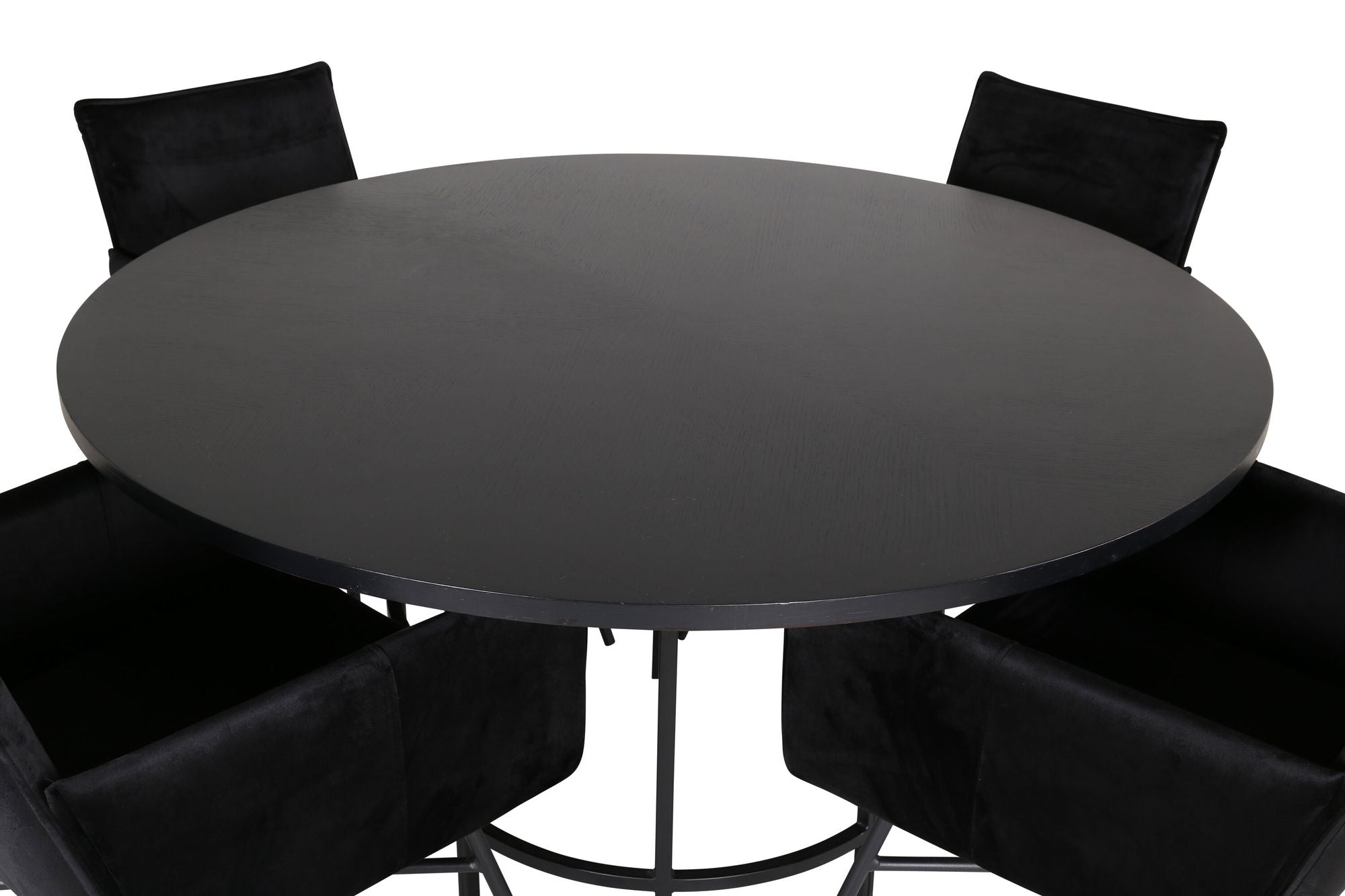 Venture Home Copenhagen - spisebord round - Black / Black+Petra stol - Black / Black Velvet_4