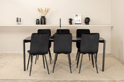 Venture Home Pelle spisebord , Black black Black+Windu Lyx stol , Black Black Velvet_6