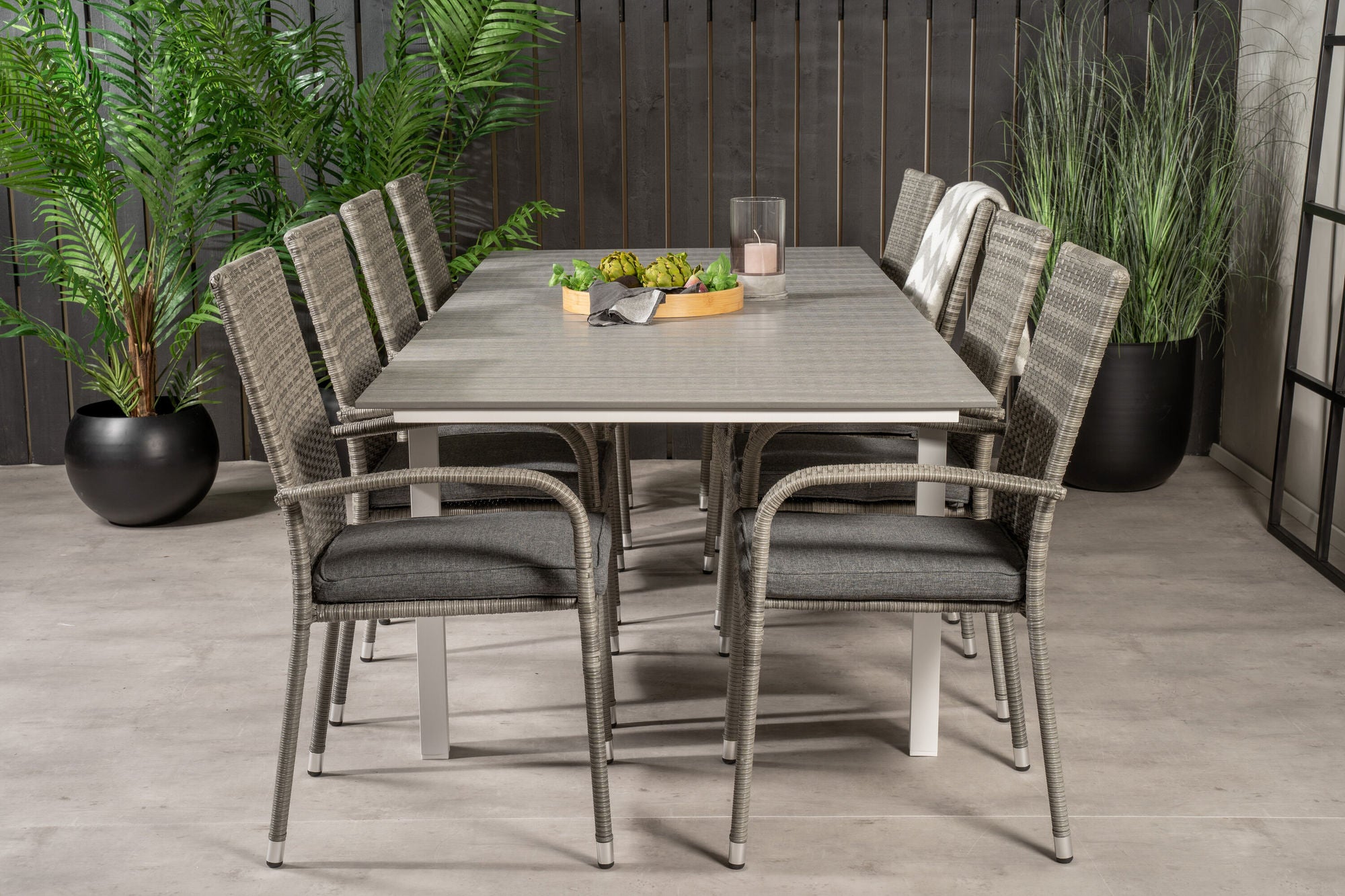 Venture Home Levels bord 160/240 - White/Grey - Anna stol - Grey 8