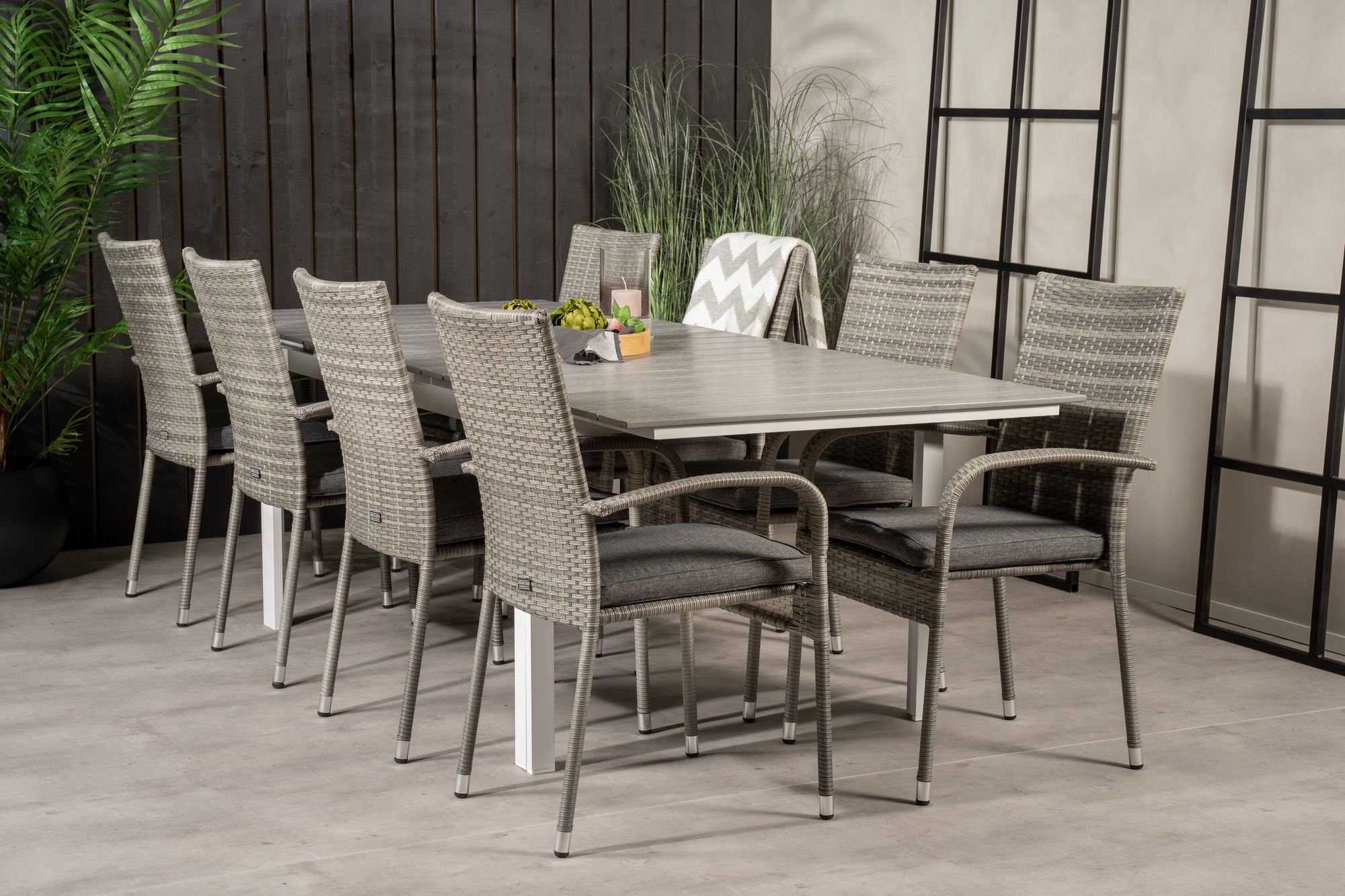 Venture Home Levels bord 160/240 - White/Grey - Anna stol - Grey 8