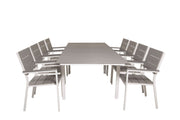 Venture Home Levels bord 160/240 - White/Grey - Levels stol (stackable) - White Alu / Grey Aintwood 8