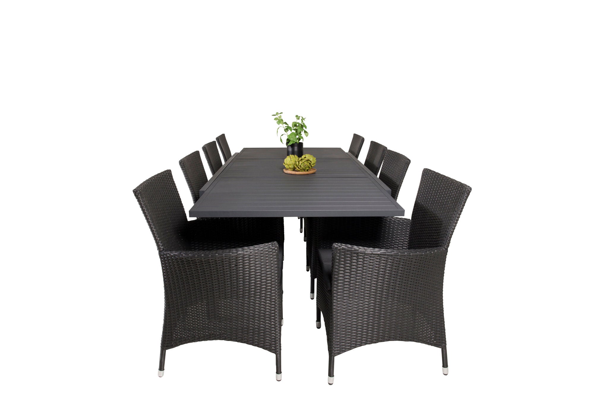 Venture Home Marbella spisebord 160/240*100*H75 - Black+Knick Arm stol - Black_8