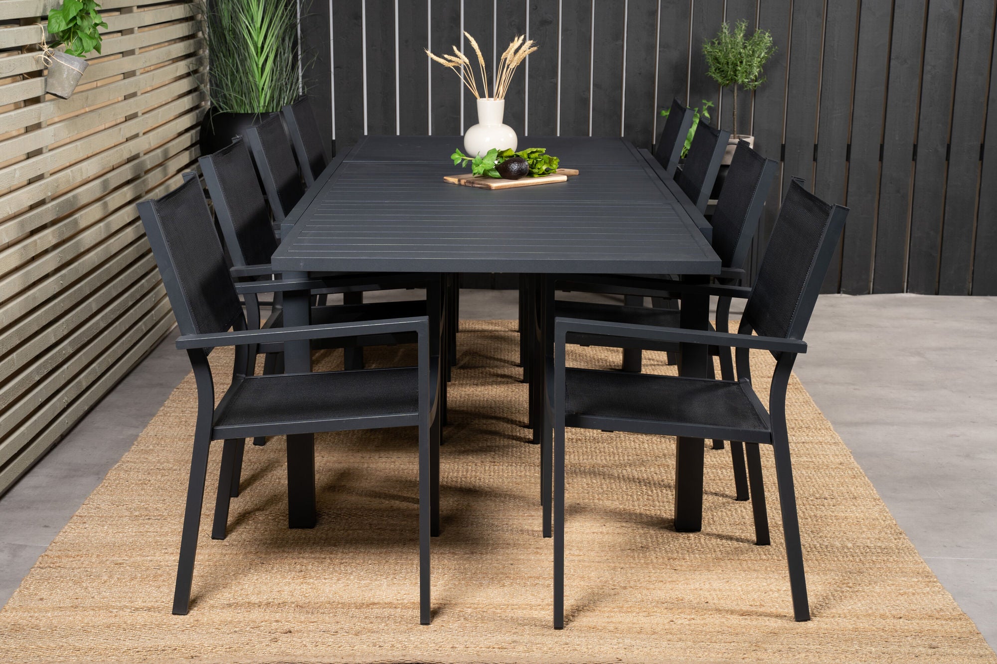 Venture Home Marbella bord 160/240 - Black/Black - Copacabana Stacking stol - Black/Black 8