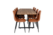 Venture Home Inca spisebord - 160/200*85*H75 - Oak / Black - Polar Spisebordsstol - Brown / Black 8