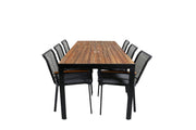 Venture Home Bois spisebord 205*90cm - Black Legs / Acacia +Dallas Spisebordsstol_6