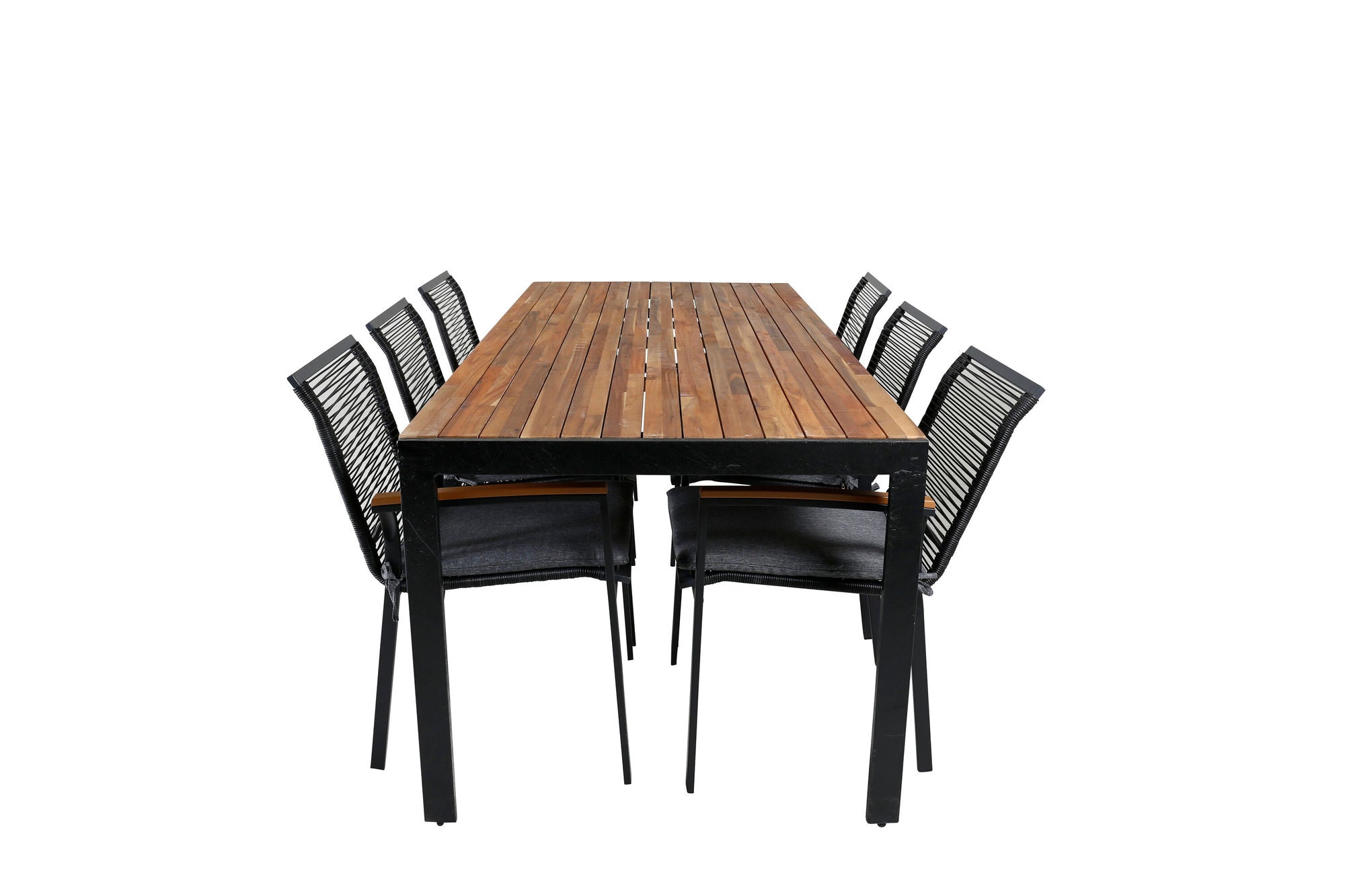 Venture Home Bois spisebord 205*90cm - Black Legs / Acacia +Dallas Spisebordsstol_6