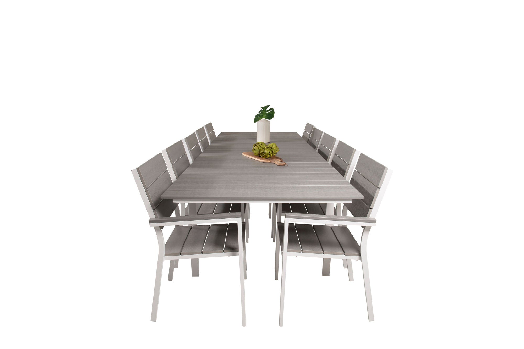 Venture Home Levels bord 229/310 - White/Grey - Levels stol (stackable) - White Alu / Grey Aintwood 10