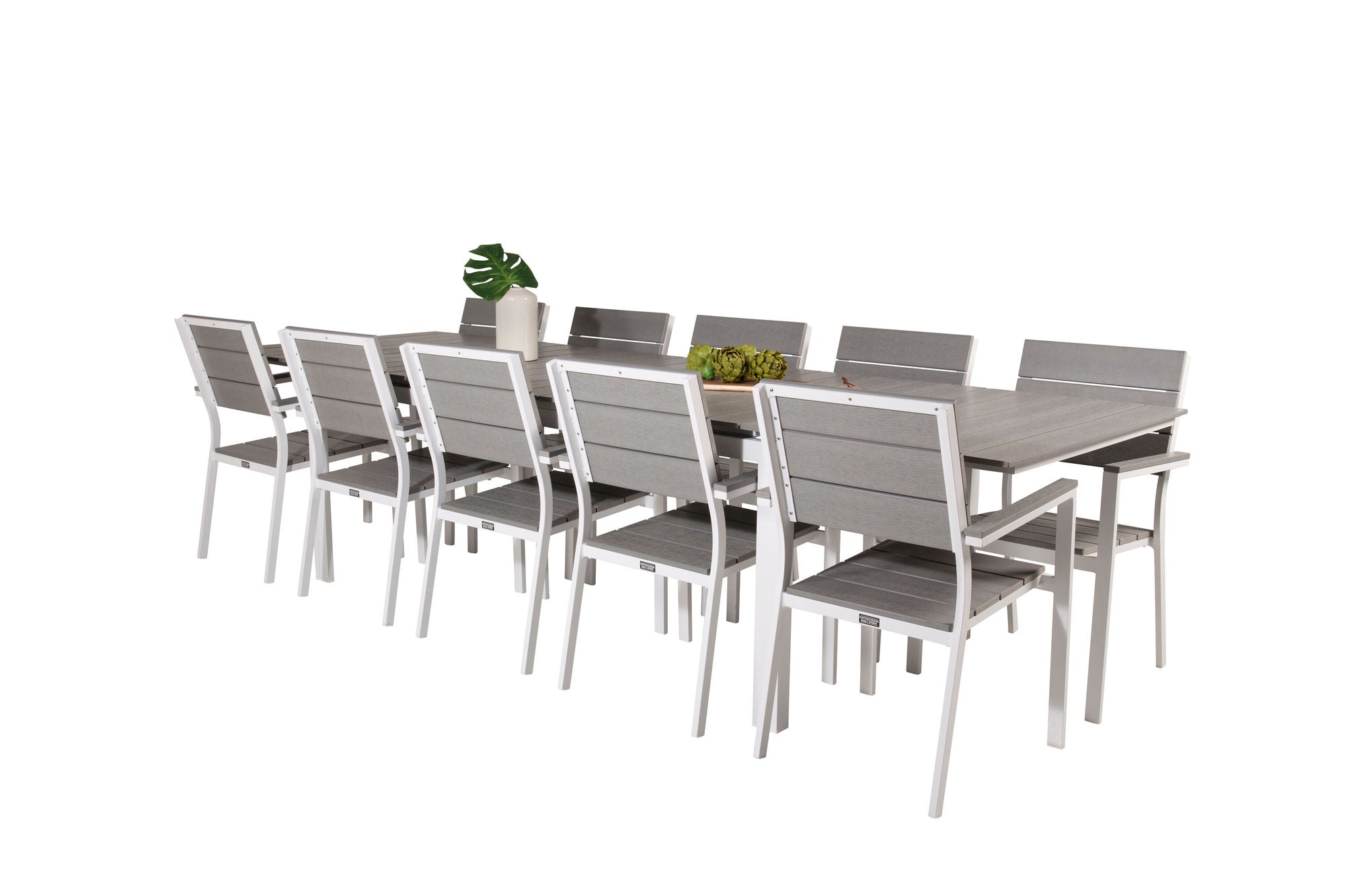 Venture Home Levels bord 229/310 - White/Grey - Levels stol (stackable) - White Alu / Grey Aintwood 10