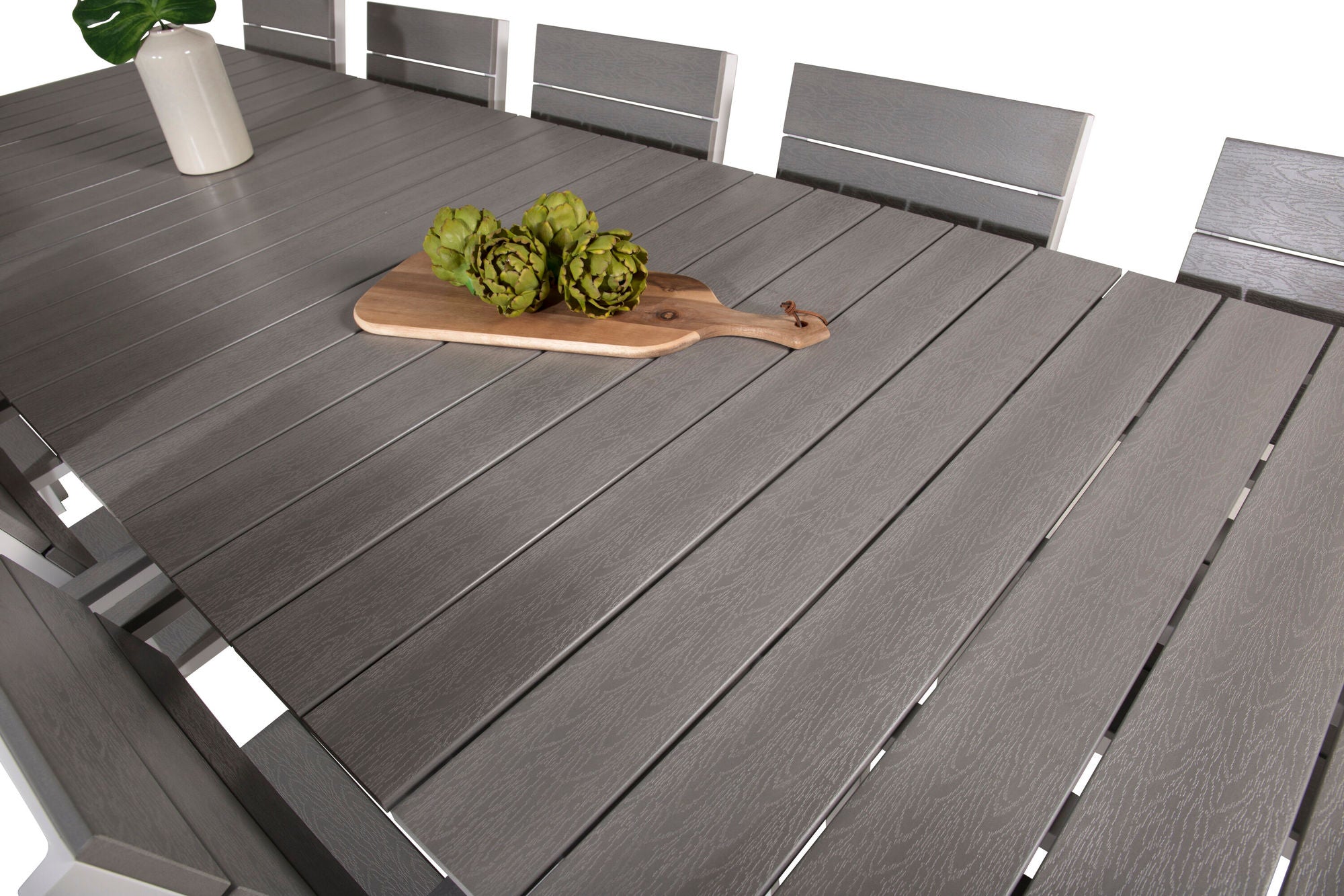 Venture Home Levels bord 229/310 - White/Grey - Levels stol (stackable) - White Alu / Grey Aintwood 10