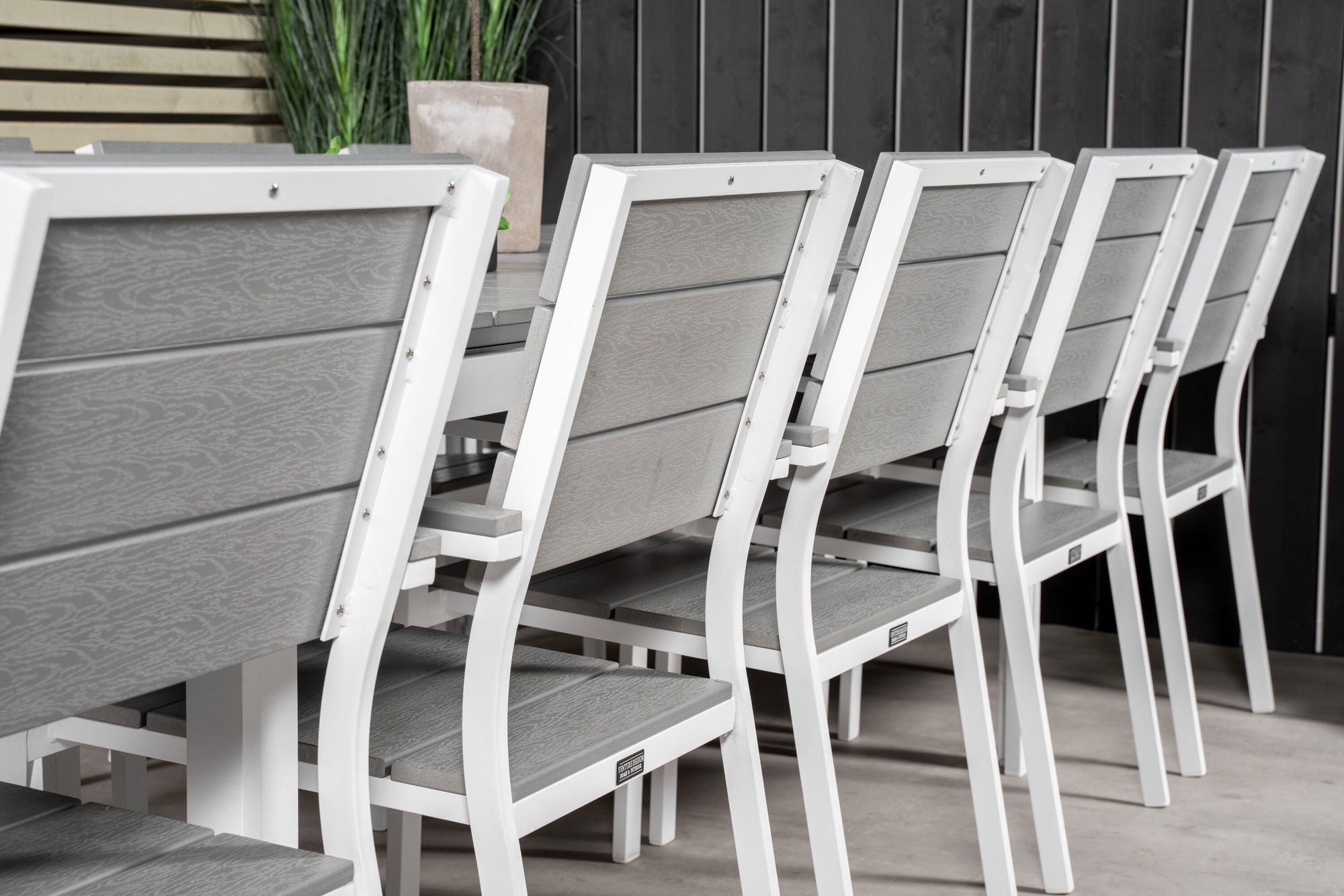 Venture Home Levels bord 229/310 - White/Grey - Levels stol (stackable) - White Alu / Grey Aintwood 10