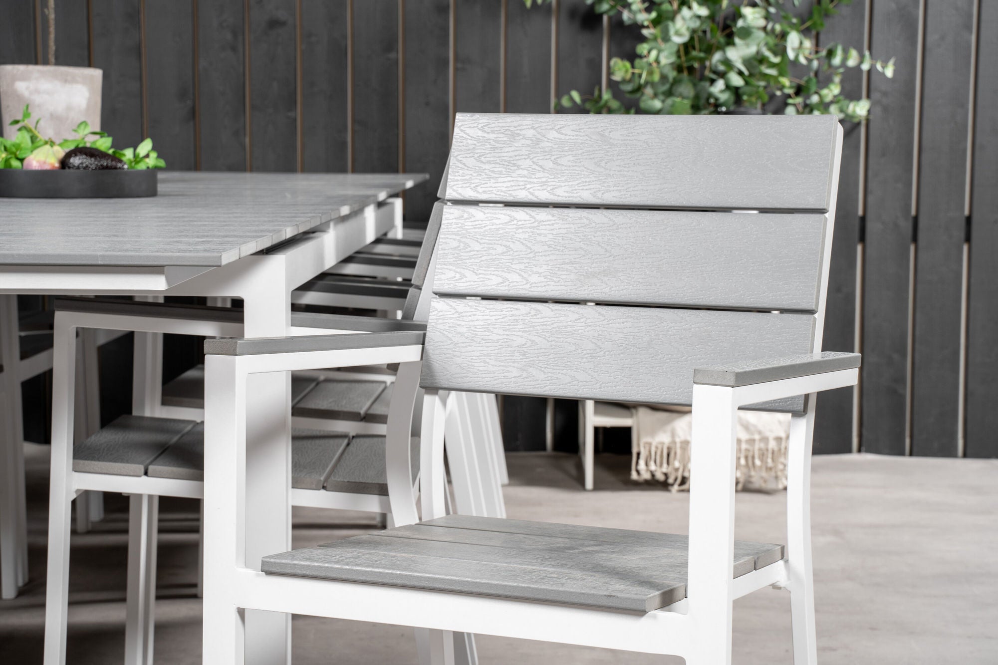 Venture Home Levels bord 229/310 - White/Grey - Levels stol (stackable) - White Alu / Grey Aintwood 10