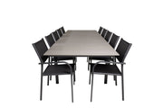 Venture Home Levels spisebord 224/324*100 - Black Aintwood +Santorini Arm stol (Stackable) - Black alu / Black Textilene_10