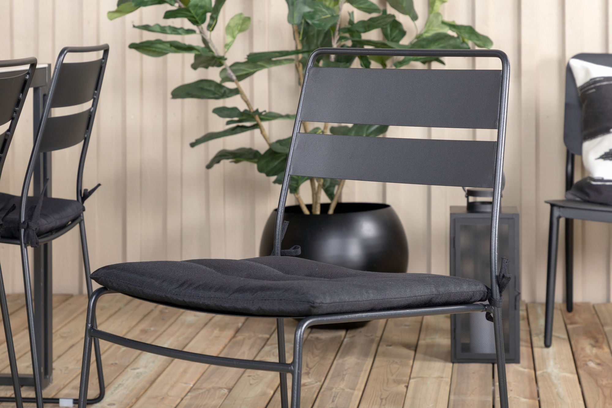 Venture Home Texas spisebord 200*100 - Black Alu / Teak / Grey Spray stone+Lina Spisebordsstol - Black_6