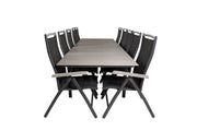 Venture Home Levels bord 229/310 - Black/Grey - Albany 5:pos stol - Black/Black 10