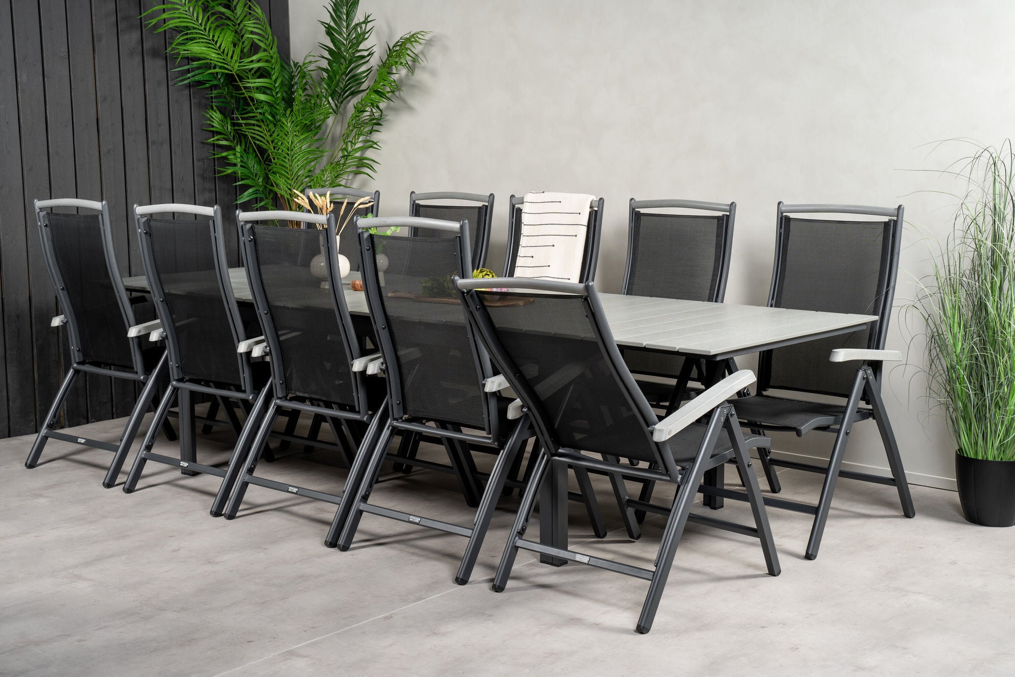 Venture Home Levels bord 229/310 - Black/Grey - Albany 5:pos stol - Black/Black 10
