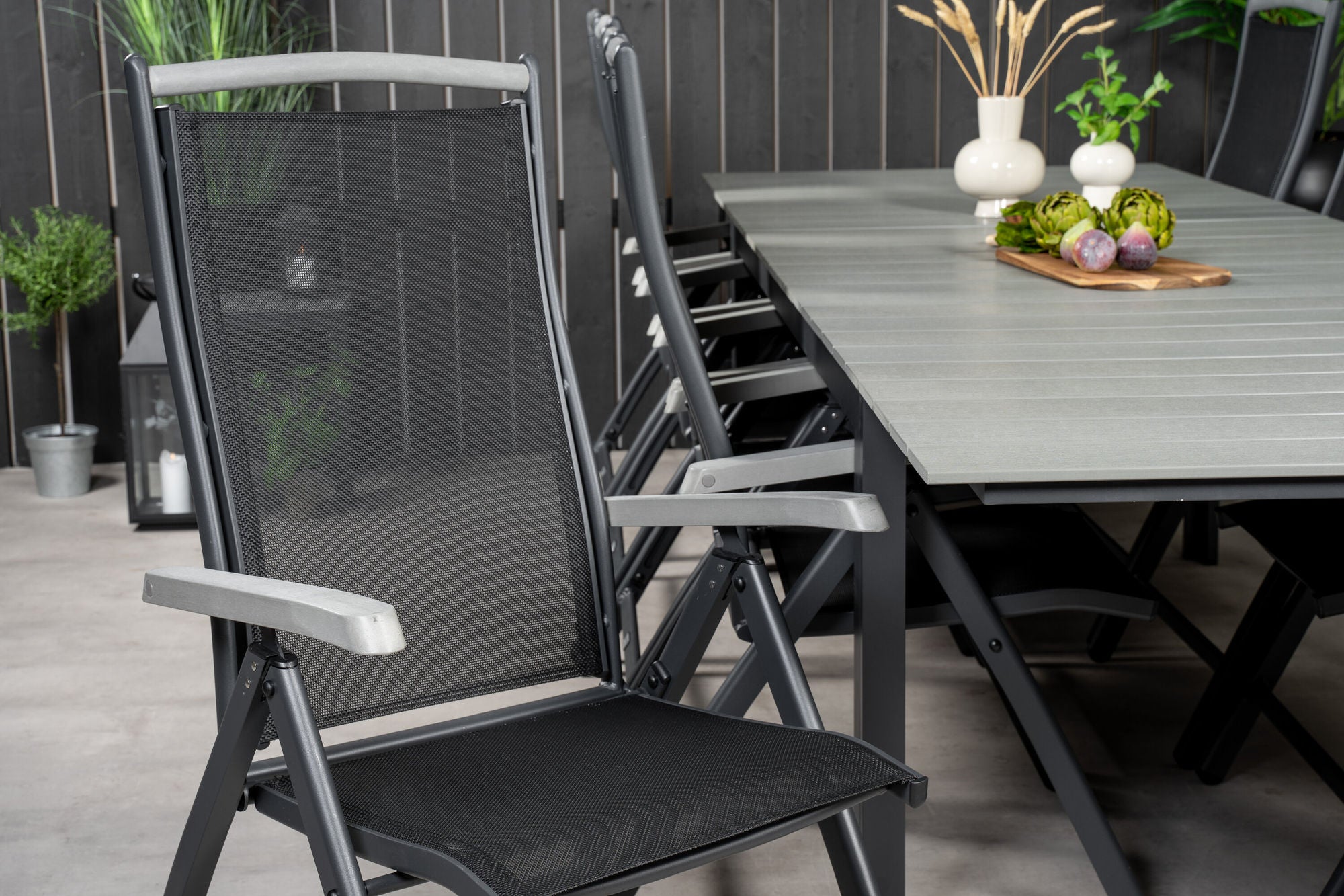 Venture Home Levels bord 229/310 - Black/Grey - Albany 5:pos stol - Black/Black 10