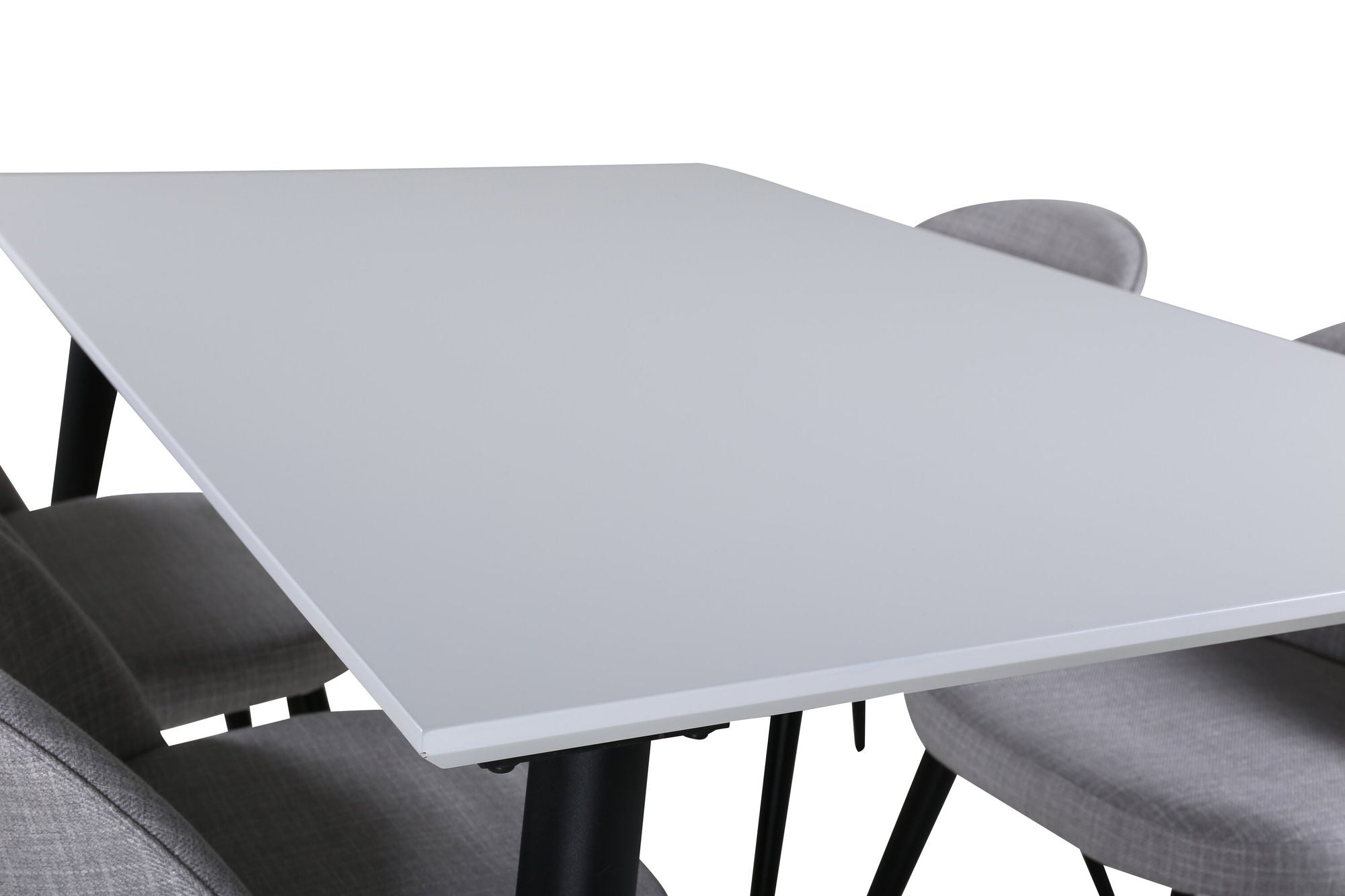 Venture Home Jimmy spisebord , Black White HPL+Velvet Dining Chiar , Black legs , Light GreyFabric_4