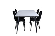 Venture Home Jimmy spisebord , Black White HPL+Polar Spisebordsstol , Black legs Black Velvet (ers√§tter 19902,888)_4